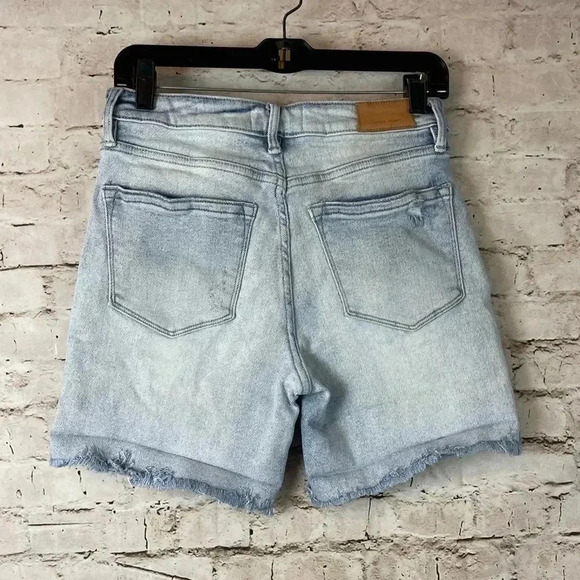 Dear John Womens Size 27 Ruthie Bermuda Shorts Raw Hem Cotton Stretch Distressed - Picture 7 of 9